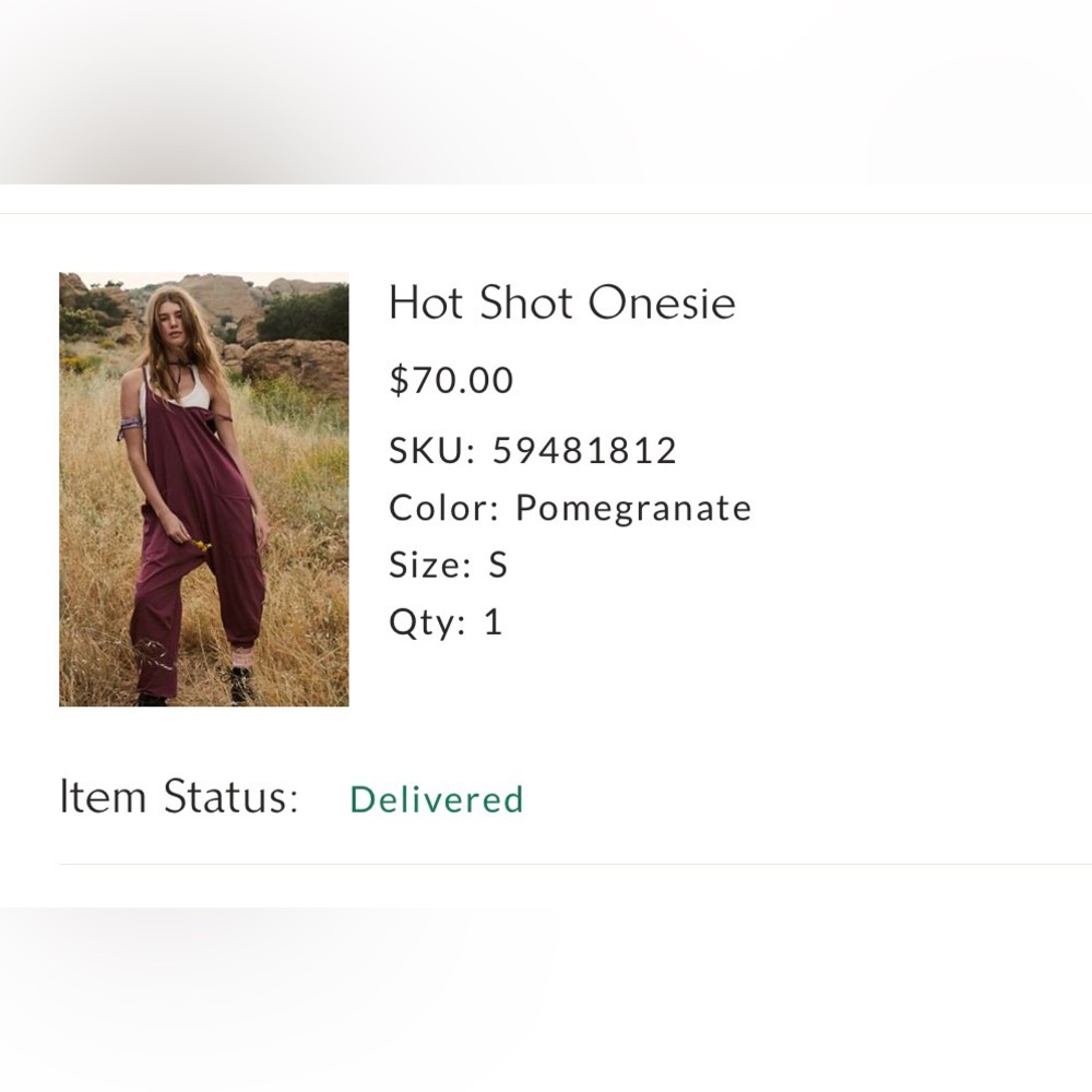 New Free People FP Movement Hot Shot Onesie Pomegranate Small Jumpsuit Romper - Picture 2 of 4